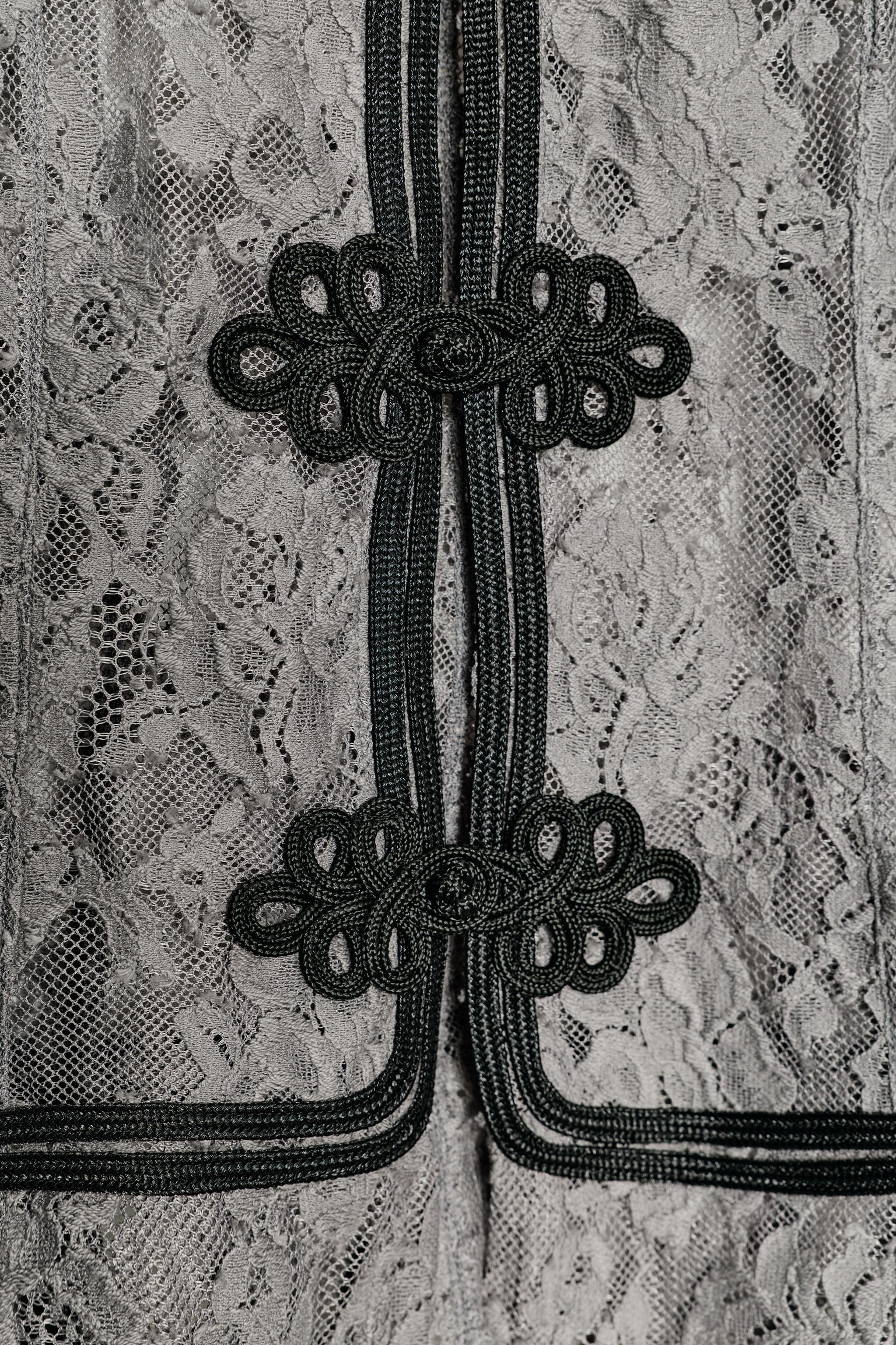 ZW COLLECTION LACE SHIRT WITH FROG FASTENING